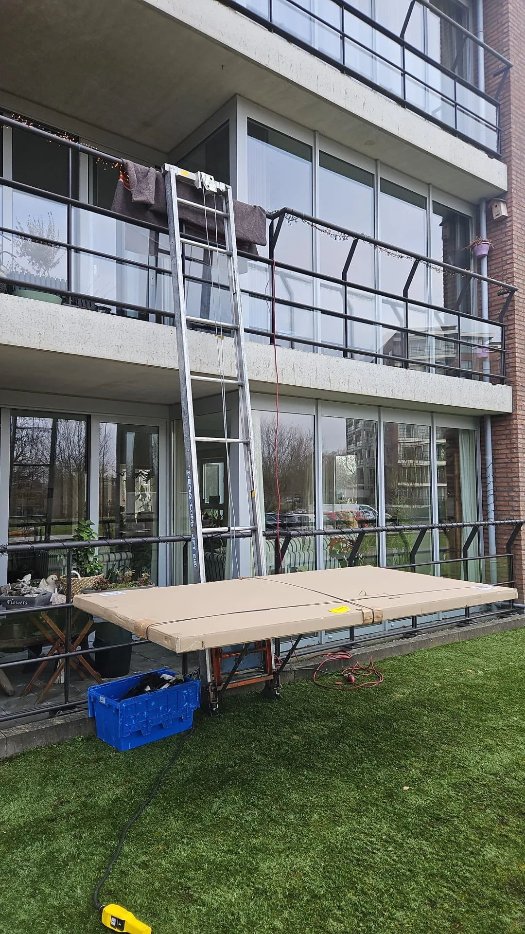 Opbouwlift bij appartement in Breda
