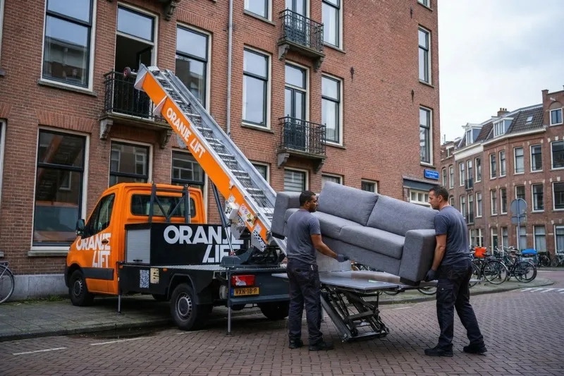 Bankstellen verhuizen met de verhuislift in De Bilt