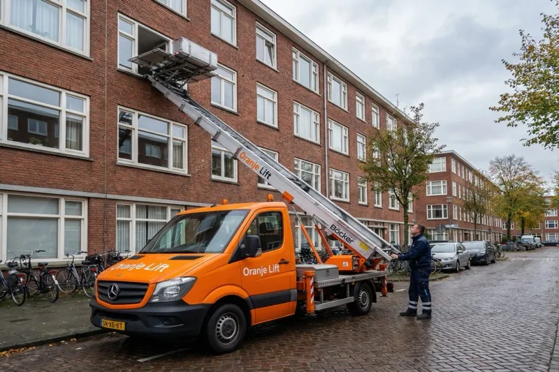 Professionele verhuislift bij appartementencomplex in Amersfoort