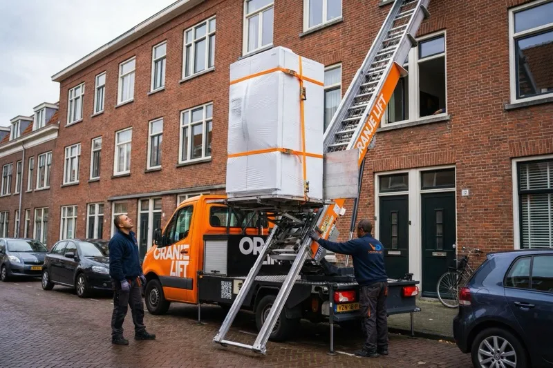 Zware meubels veilig omhoog met de verhuislift in Zeist