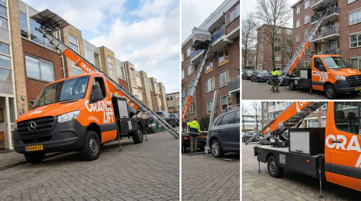 Verhuislift bij hoog flatgebouw